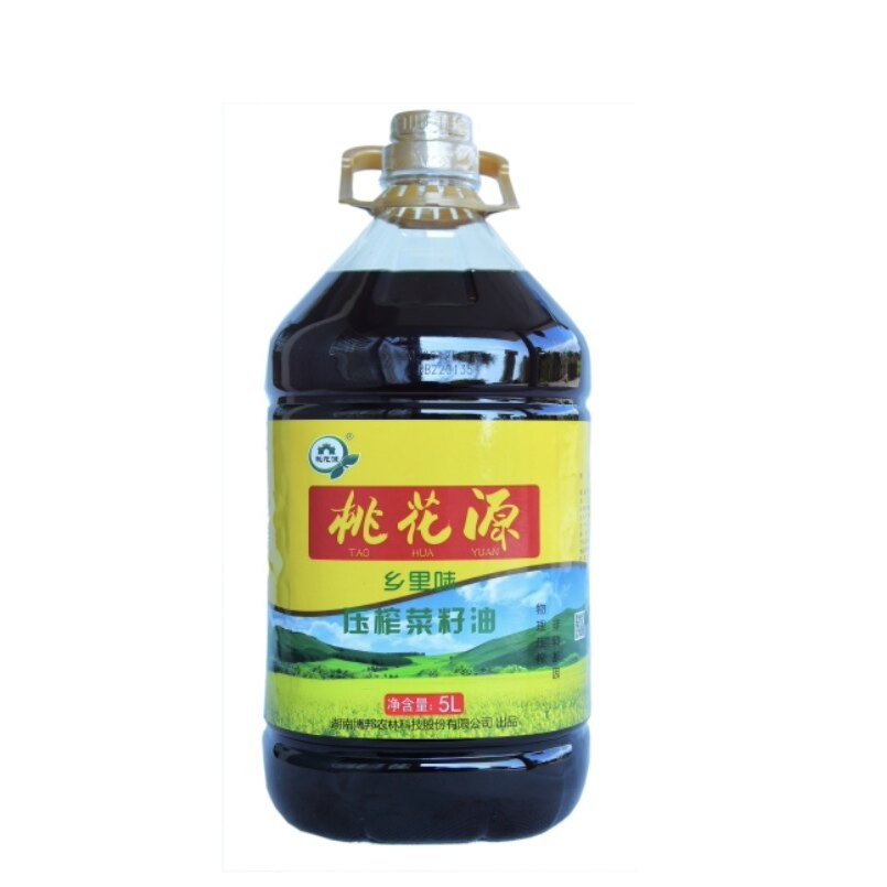 湖南桃花源菜籽油 5L 乡里味压榨 非转基因 家用烹饪油  厂家直供