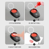 Красная чернильная подушечка, быстросохнущий маленький портативный круглый пластиковый отпечаток рук для офиса, быстрое высыхание