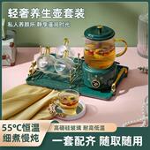 2023新款 电热水杯 养生杯电炖杯多功能烧水杯高硼玻璃花茶壶便携式