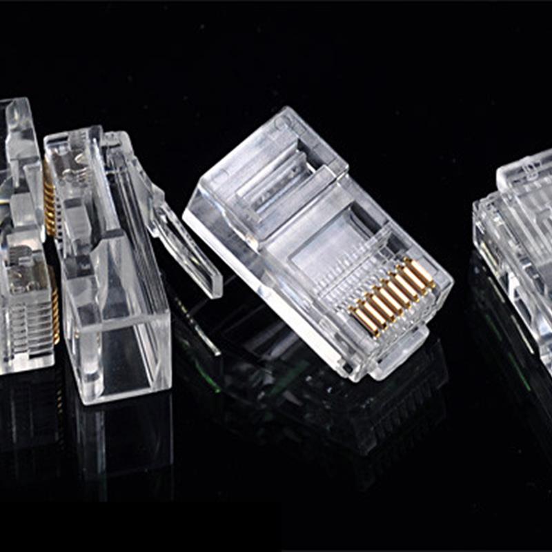 包邮 东霖网络水晶头RJ45超五类水晶头网线电脑线接头cat5e