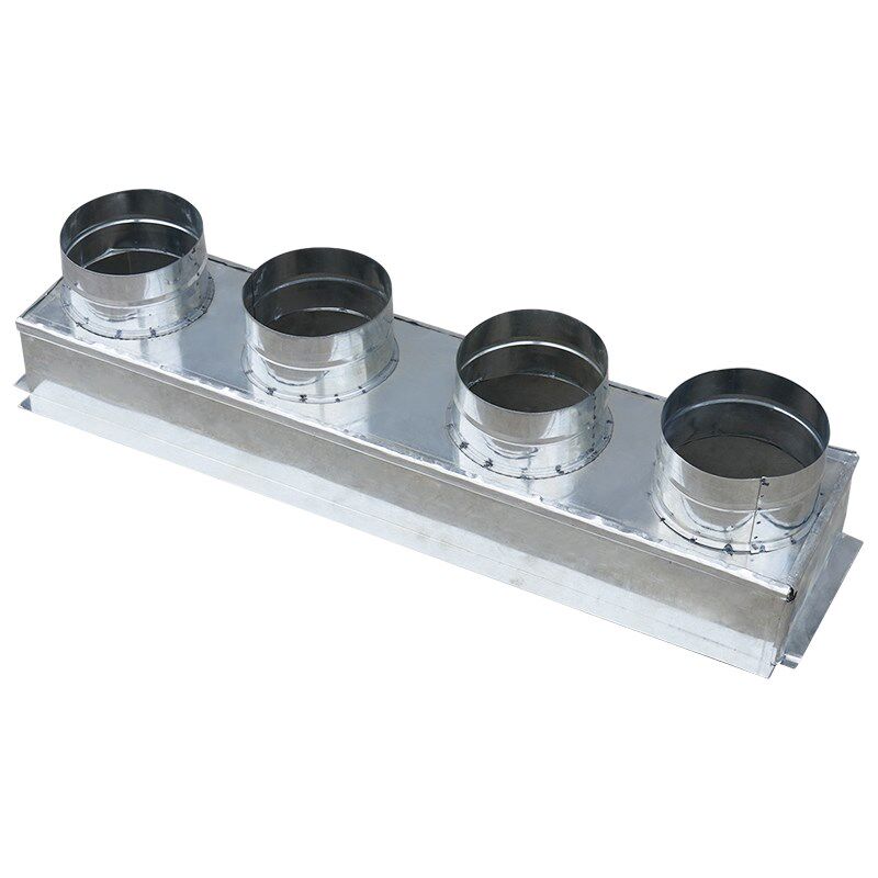 中央空调风管机出风口铁皮出风箱回风箱风机盘管方变圆分风静压箱