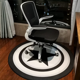 电脑椅专用地垫电竞房椅转椅防滑静音垫子办公椅子圆形可清洗地毯