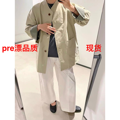 pre漂浮/原版品质 记早春简约百搭质感双面穿中长款风衣外套