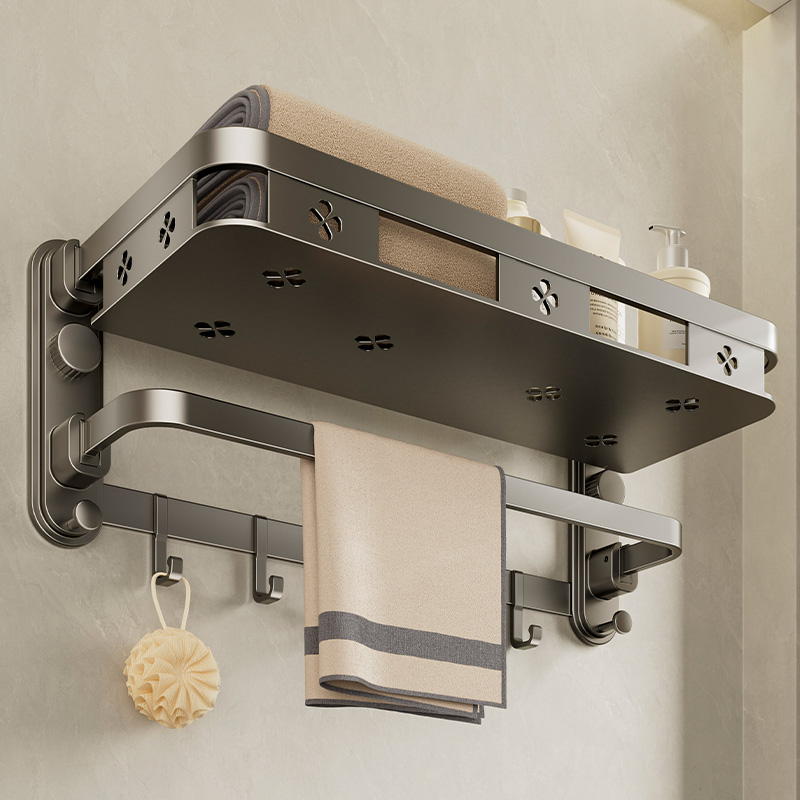 浴巾架卫生间壁挂毛巾收纳置物架