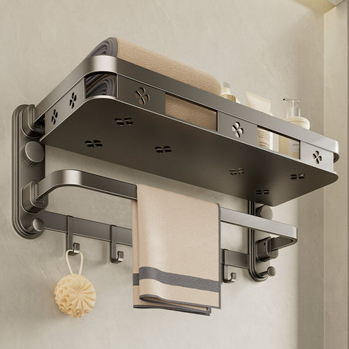 浴巾架卫生间壁挂毛巾收纳置物架