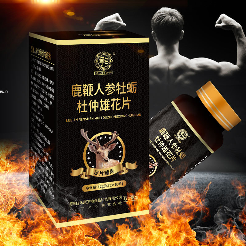 鹿鞭片 牡蛎肽 蛹虫草杜仲雄花片成人枸杞人参片牡蛎压片糖果
