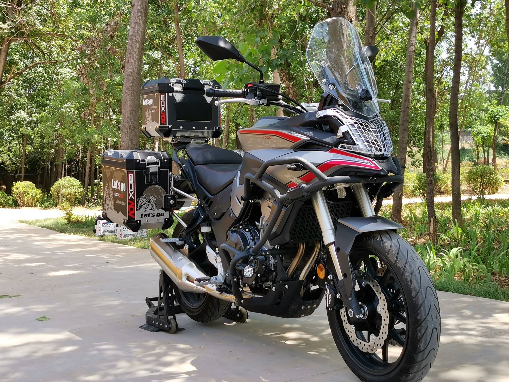 适用于隆鑫无极525DS三箱铝合金500DS尾箱改装边箱箱架尾架护杠改