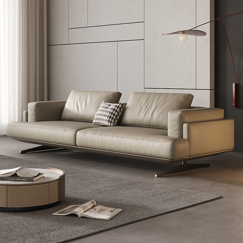 cbd官方意式商务办公沙发真皮简约现代办公室会客洽谈茶几组合接