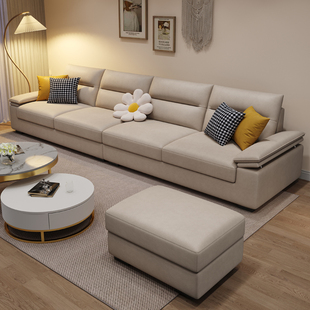 CBD官方新款奶油风沙发科技布免洗客厅小户型北欧布艺简约现代轻
