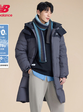 NEW BALANCE NB男女连帽保暖外套90鸭绒运动休闲羽绒服NPE45251