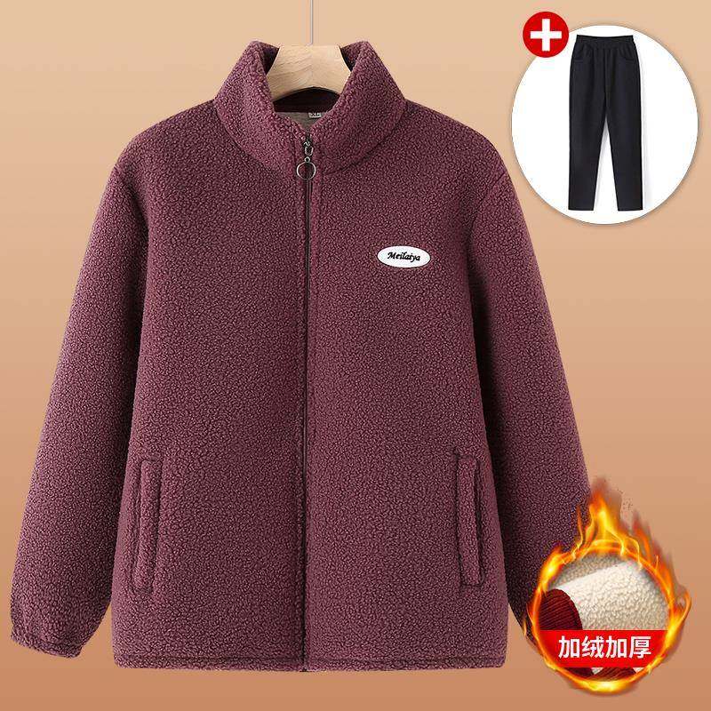 中老年人秋冬装女摇粒绒外套奶奶加绒加厚卫衣老人妈妈羊羔绒棉衣,女装/女士精品,中老年女装,淘宝优惠券,粉丝福利购,淘宝优惠卷