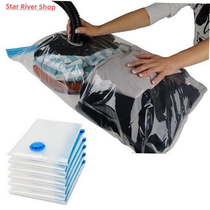 Convenient Vacuum Bag Storage Home Organizer Transparent Clo
