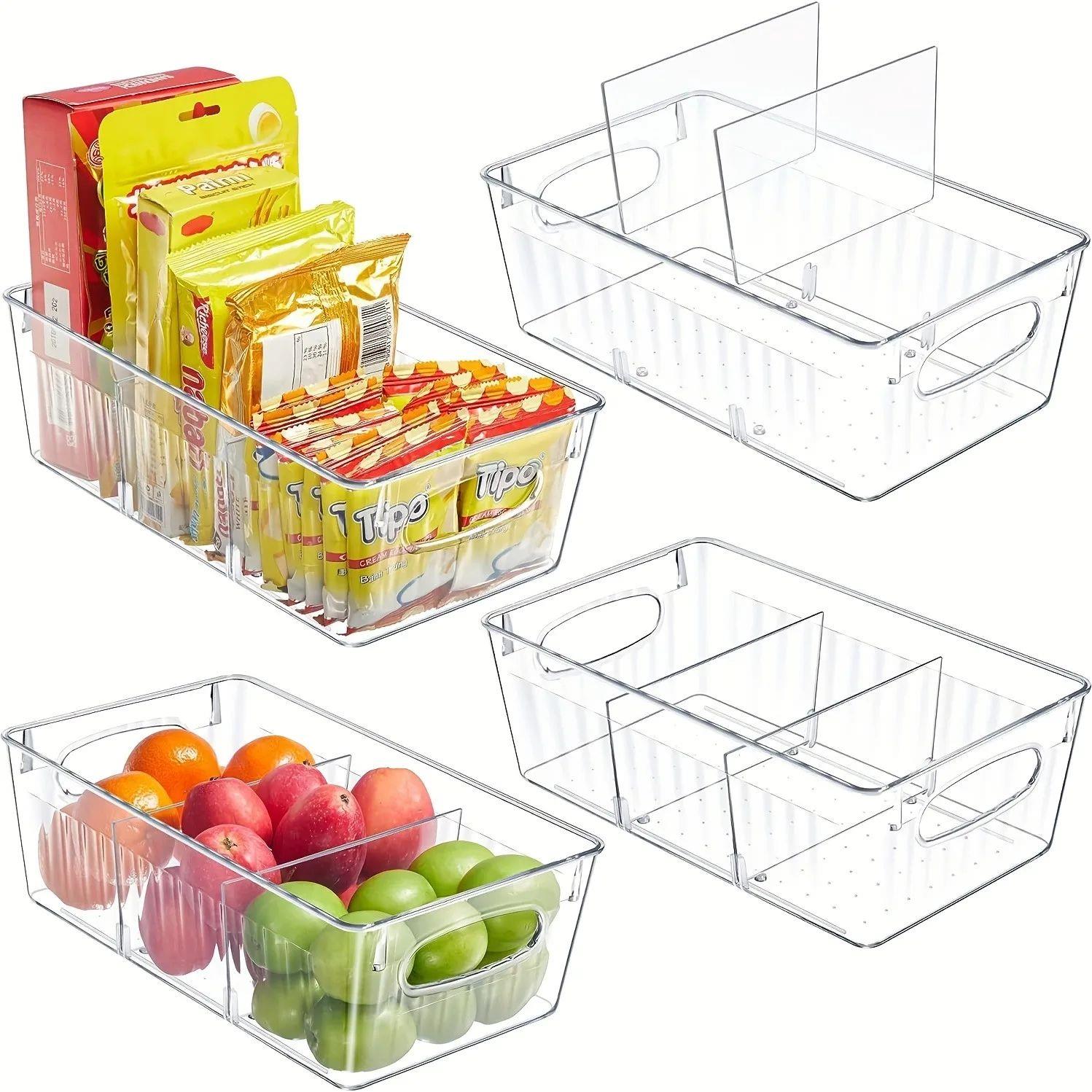 Refrigerator Organizer Bin Clear Plastic Food Storage Organi