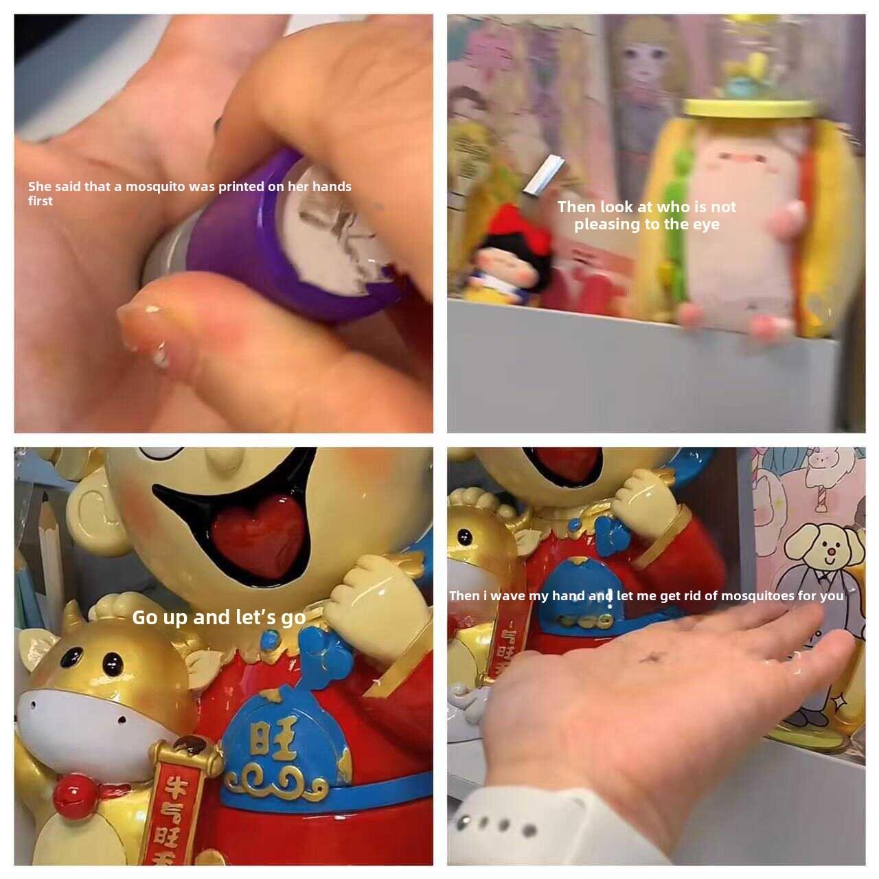 蚊子海豹恶搞有趣的新奇卡通有趣的小蚊子海豹动物昆虫邮票恶作剧