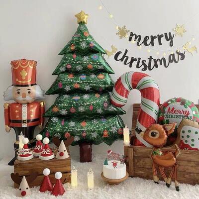 Christmas decorative balloon background arrangement elk