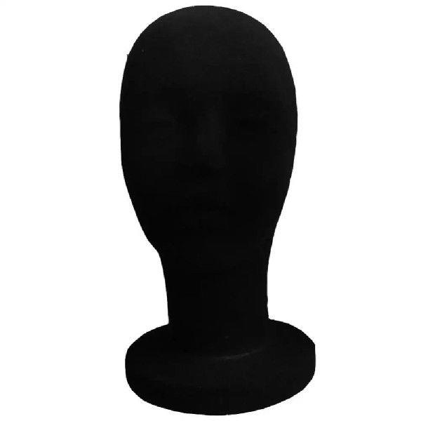 1PC Black Color Fing Foam Head Model Wig Hair Glasses