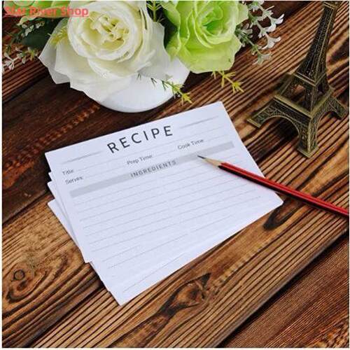 30sheets Recipe Card Food Material Ingredients Record card