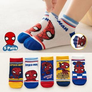 Socks Spiderman Short Pairs Sock Boys Children Kids Anime