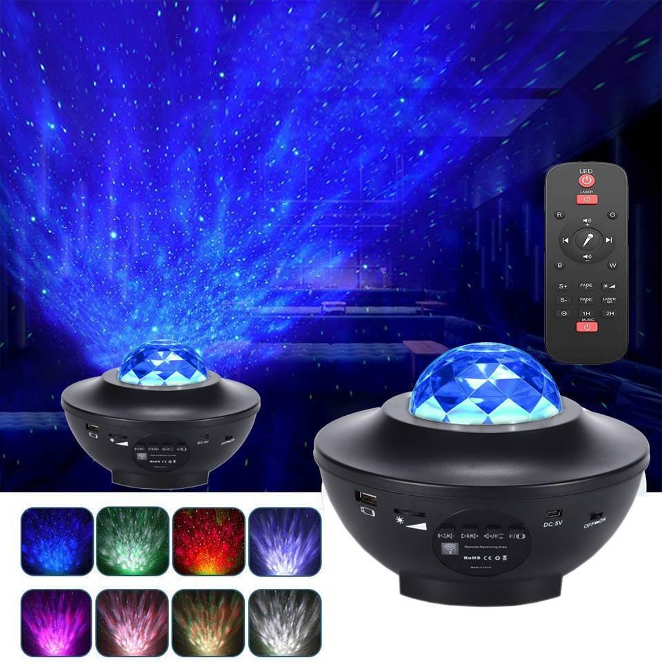 LED Star Projector Night Light Ocean Wave Galaxy Starry Sky