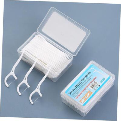 50/100pcs Dental Floss Flosser Picks Toothpicks Teeth Stick