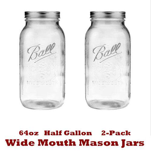 Wide Mouth Mason Jars Kitchen Storage & Canning for Herbs