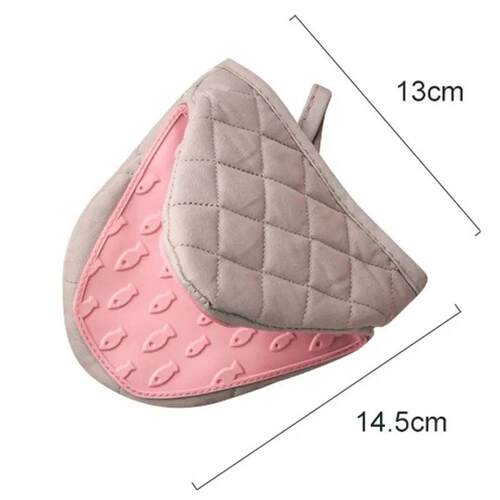1PC Silicone Anti-scalding Oven Gloves Mitts Potholder Kitch