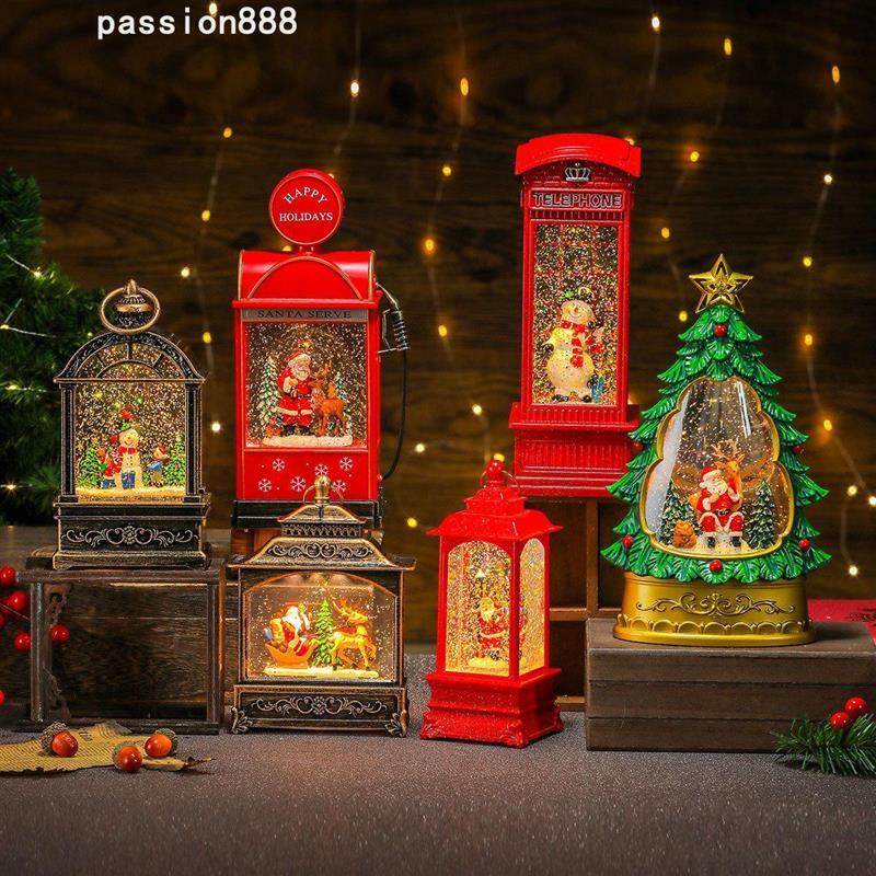 Christmas Water Filled Luminous Band Music Ornament圣诞礼物