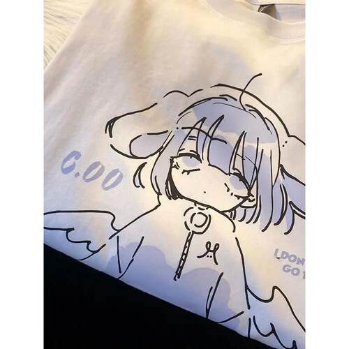 Harajuku Anime Girl Design Sweatshirts Couples Kawaii Hoodie