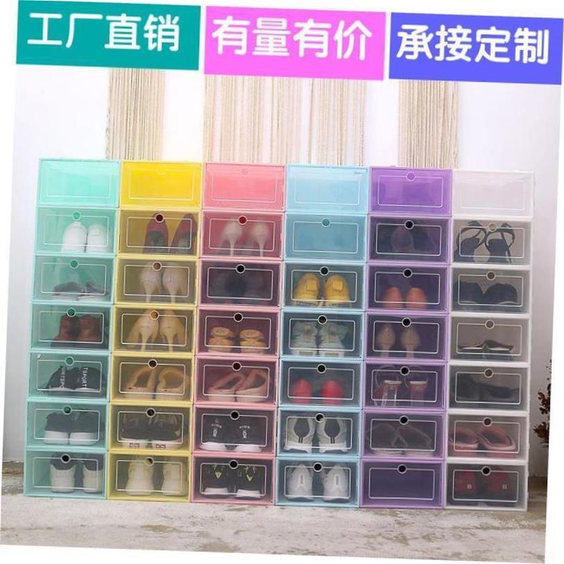 6pcs Transparent plastic shoe box dustproof Shoes cabinet 1