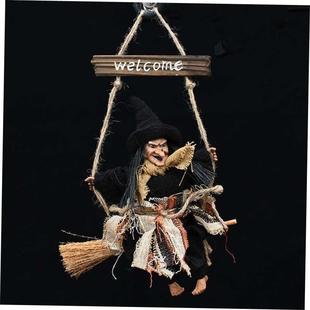 Door Hanging Mall Witch Par Shopping Broom KVT Halloween Bar