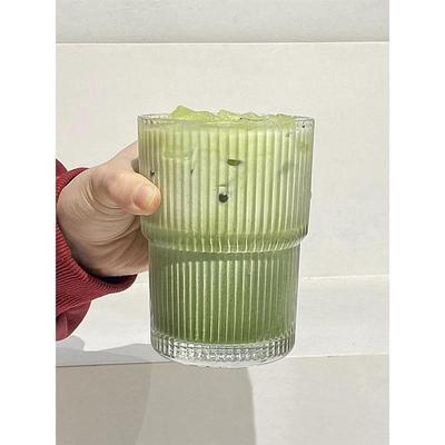 450ml coffee TEA cup mug glass straw drink home office cups