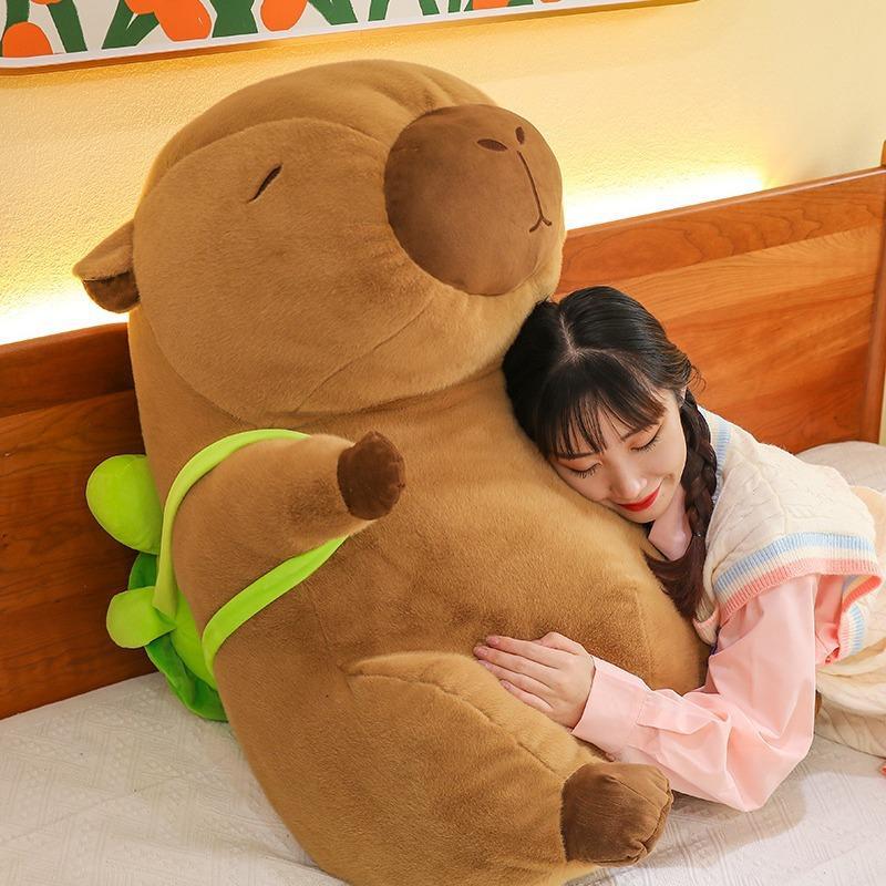 Super Cute Capybara With Turtle Backpack Capibara Plush Doll