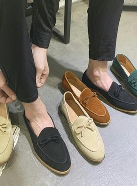 Genuine Leather Loafers Men Driving Shoes 大码男皮鞋