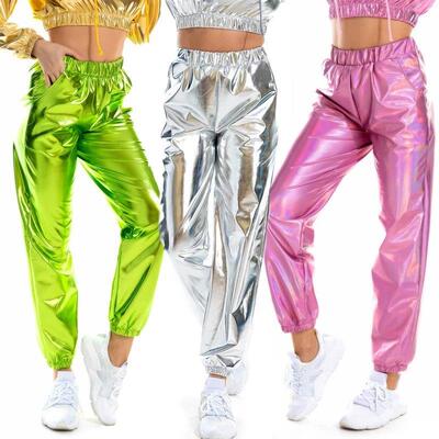 Women Nightclub Pole Dance Trousers Hip Hop Slacks Dj Costum