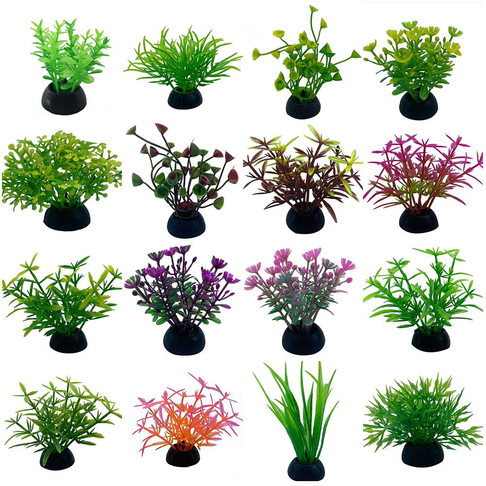 1Pc Plastic Fish Tank Decoration Water Plant Simulation Mini