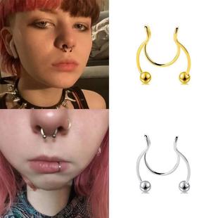 fake nose false nasal clip piercing septum new ring