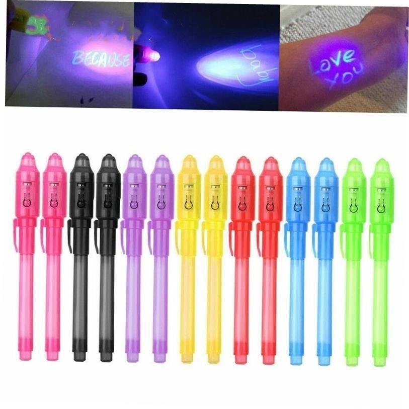 2/4/8/14pcs UV Light Pen Invisible Magic Pencil Secret Fluor