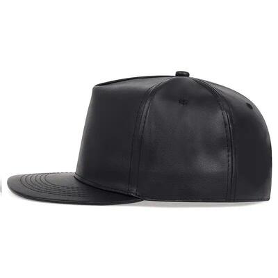 Leather Baseball Cap 男女平沿嘻哈棒球帽PU皮街舞帽街头潮帽