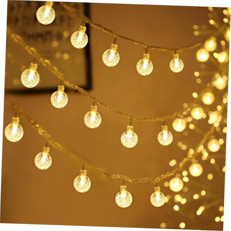 Led Crystal Ball String Lights Garland Christmas Fairy Light