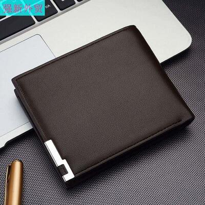 short man wallet pu leather men's purse card holder for