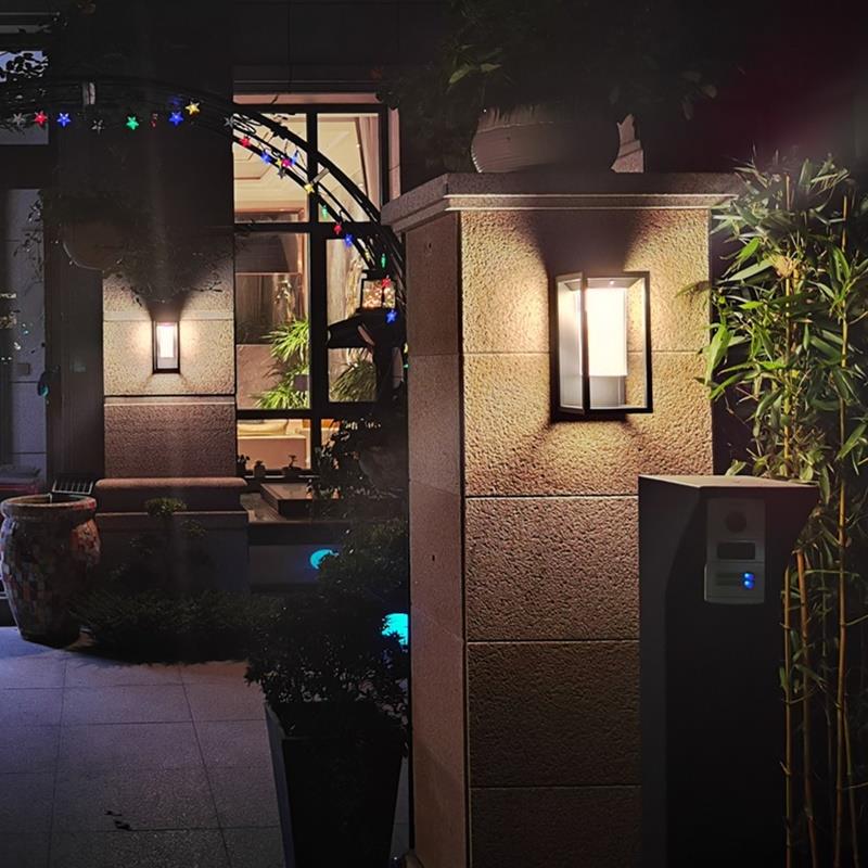 太阳能壁灯户外室庭院洗墙防水门头感应LED露台阳台别墅花园入户
