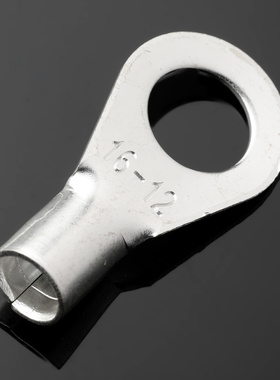 黄铜镀银OT冷压接线端子OT16-12 圆型裸端头  铜鼻子 500只