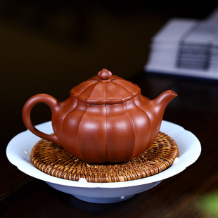 宜兴紫砂壶工艺美术师原矿底槽清菱花君德 家用功夫茶壶