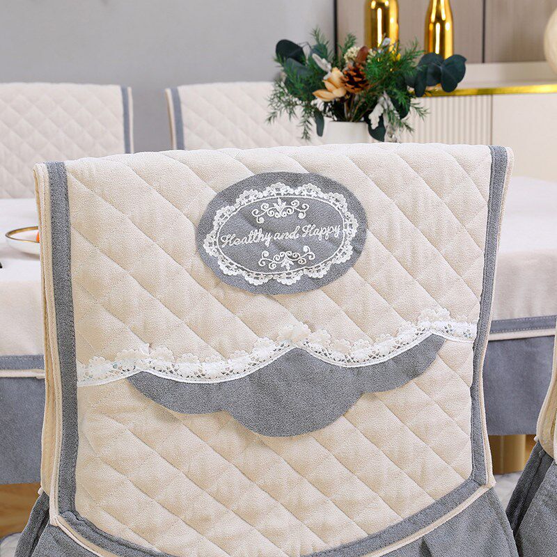 精选高档餐桌布椅子垫套装雪尼尔桌椅套家用餐厅椅子套罩坐垫通用