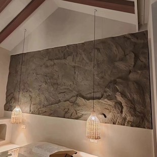 精选整墙定制pu石皮大板蘑菇石文化石仿石材板岩壁原石无缝连纹背