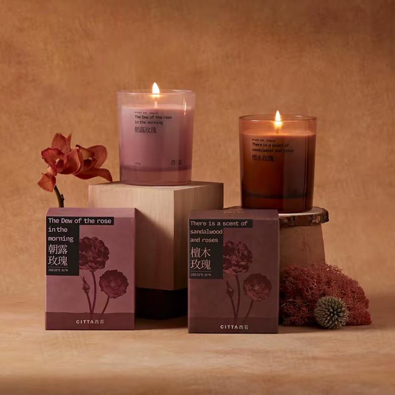 citta/西苔香薰蜡烛朝露檀木玫瑰女生卧室淡香安神助眠生日礼物
