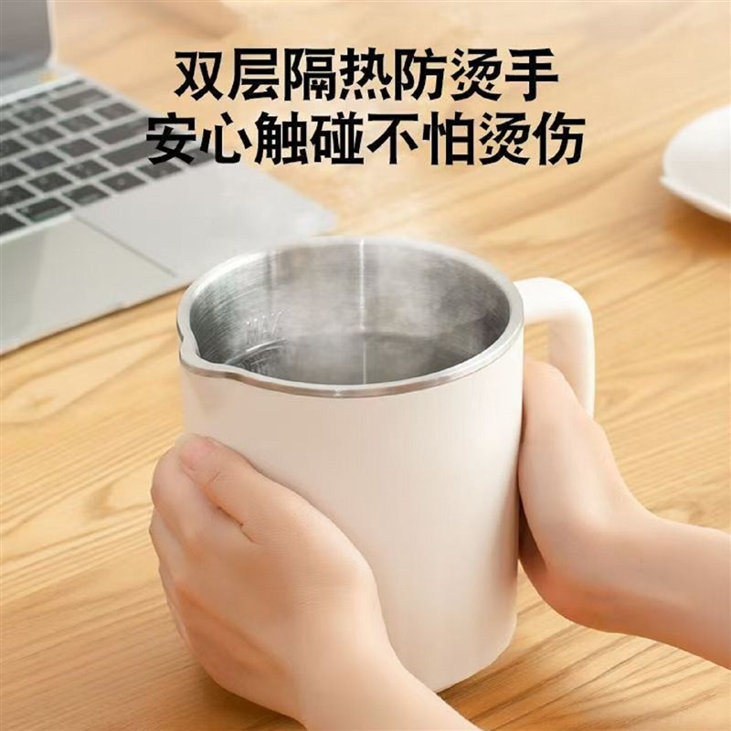 电炖杯110v便携不锈钢电热水杯自动迷你电煮锅小型旅行折叠烧水壶