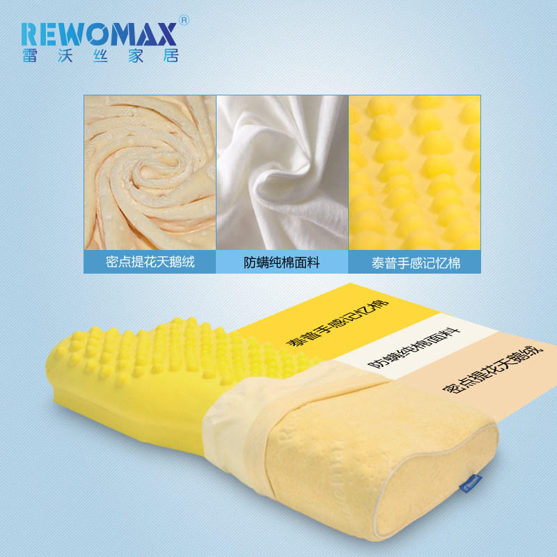 枕头护颈椎助睡眠专用枕芯带枕套抑菌阻螨家用慢回弹记忆棉枕头男