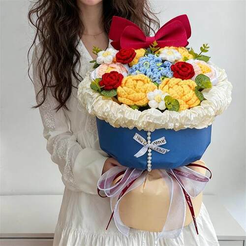 创意礼物白雪公主花束手工编织花高级感成品生日礼物送女友闺蜜