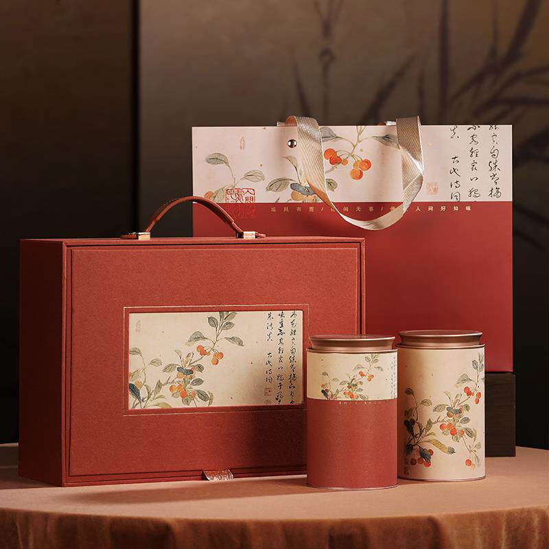 好柿发生茶叶罐散茶包装盒古树红茶普洱龙珠绿茶碎银子空礼品盒茶